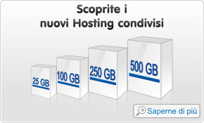 Scoprite i nuovi Hosting condivisi
